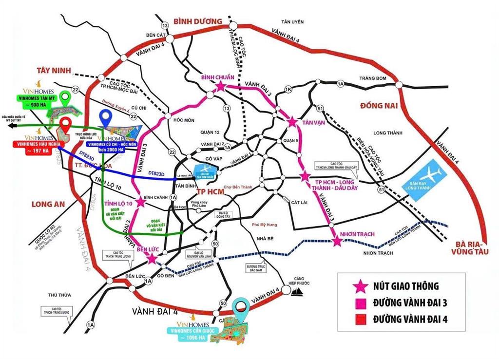 Vinhomes hóc môn 1080ha đại đô thị lớn nhất tây bắc tp.hcm chính thức lộ diện