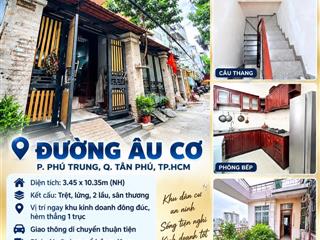 Nhà 5 tầng đường âu cơ, p. phú trung, tân phú