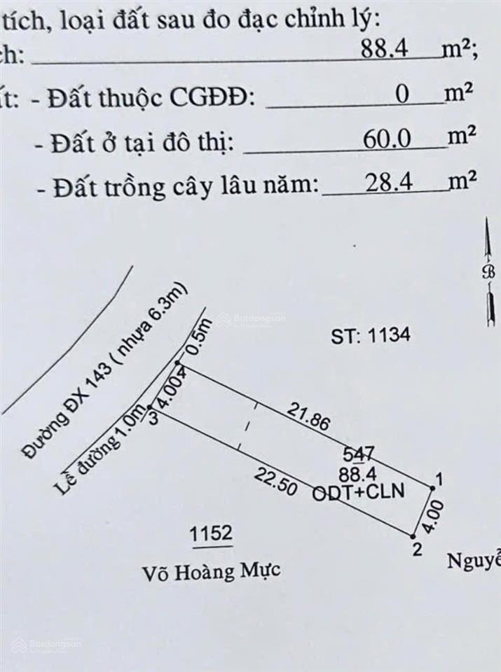 Bán đất mặt tiền đường dx 143 phường chánh hiệp  tp. hồ chí minh cách đường nguyễn chí thanh 60m