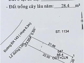 Bán đất mặt tiền đường dx143 phường chánh hiệp  tp. hồ chí minh cách đường nguyễn chí thanh 60m