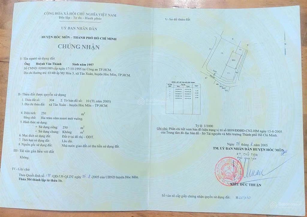 Bán nhà 60/3e tân xuân, hóc môn dt 4 x 16m (64m) 1 trệt 1 lầu, gồm 1pk, 3pn, 2wc, ban công