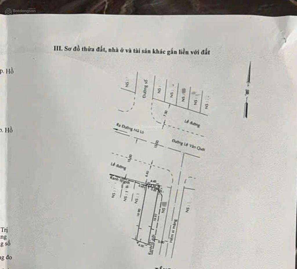 Mặt tiền kinh doanh lê văn quới  4.5x20  dòng tiền 24tr/tháng chỉ 15tỷ 300 (thương lượng)