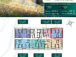 Quỹ căn góc 3  4 ngủ từ 110m2 view trực diện hồ tây giá rẻ nhất thị trường. chỉ còn vài căn cuối!