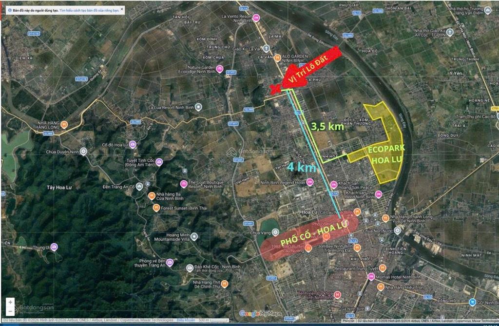 Đất phân lô đầm sen, thiên tôn, hoa lư  cách ecopark 3,5km  giá 47 tr/m2