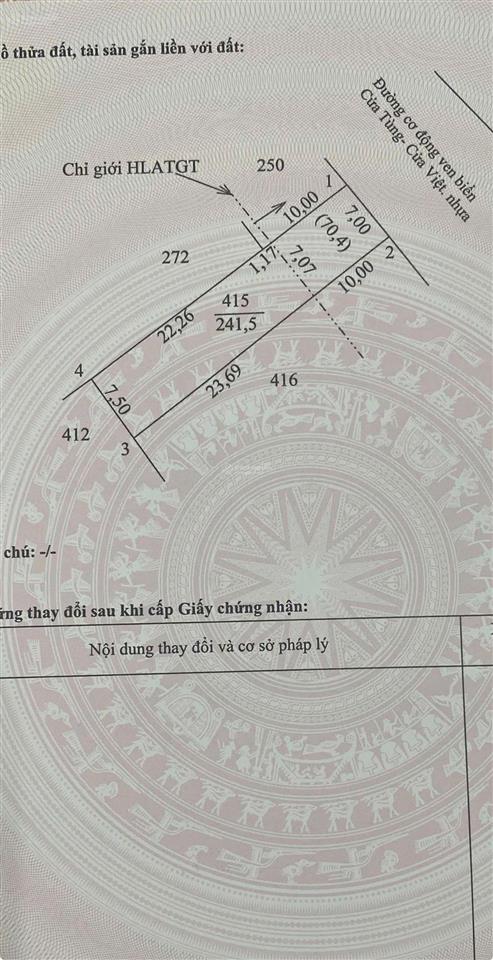 Bán đất biển gio hải  mặt tiền quốc phòng