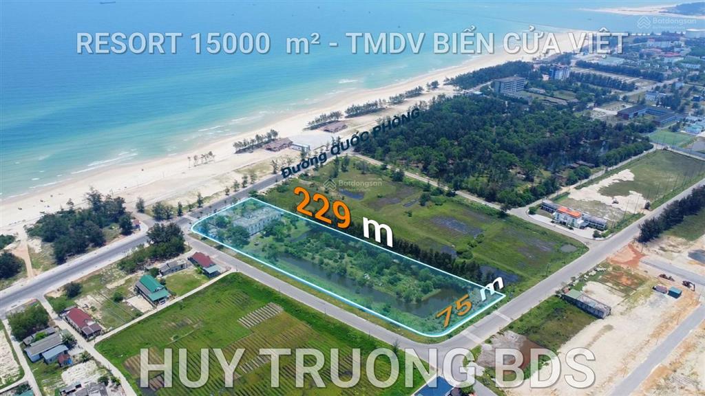 70m ngang mặt đường quốc phòng  15.189m2 full tmd biển cửa việt