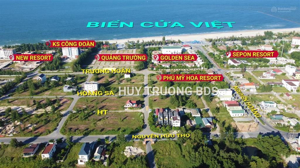 Mặt tiền trương hoàn sau lưng quảng trường biển view biển cửa việt