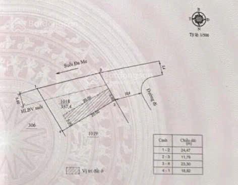 Bán đất thổ cư trung tâm hiệp thạnh giáp suối, 2 mặt thoáng, cách ql20 5phút, 357.4m2 giá chỉ 1.8tỷ