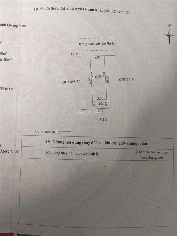 Bán đất biển hà my thành phố đà nẵng, cách biển vài bước chân.