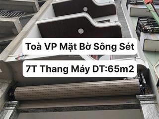 Siêu phẩm toà văn phòng mặt bờ sông sét nhà mới 7 tầng thang máy dt62m2 mt5m thiết kế thông sàn