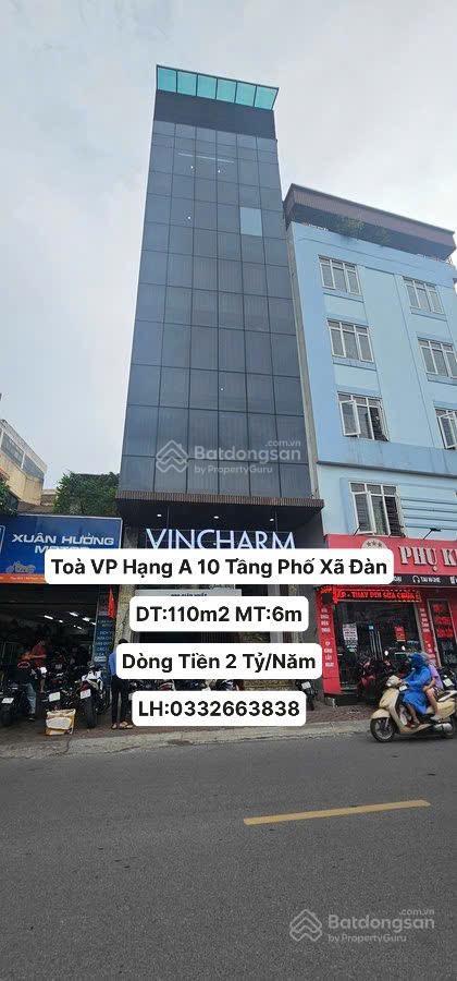 Siêu phẩm toà văn phòng 10 tầng thang máy dòng tiền 2 tỷ/năm phố xã đàn oto đỗ cửa dt110m2 mt6m