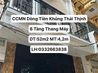 Siêu phẩm dòng tiền phố thái thịnh  đống đa nhà mới 6 tầng thang máy dt55m2 mt4,2m full nội thất
