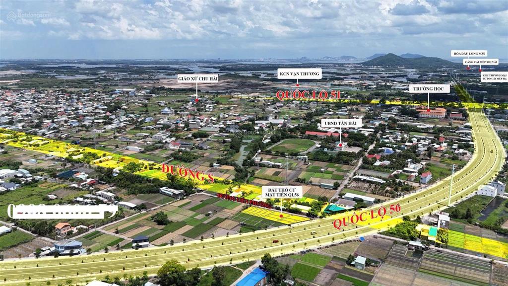 Đón đầu đường s giai đoạn 2 lô đất góc 2mt ngã tư ql56  đường s thuận lợi mở cafe, xây khách sạn