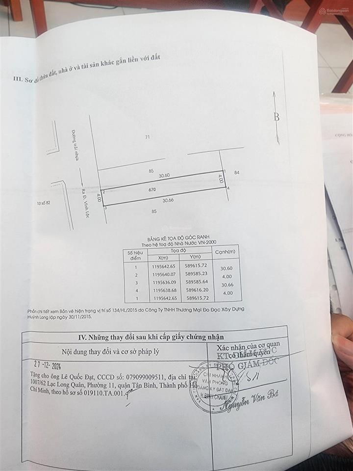 Bán gấp đất mặt tiền đường số 1, cách chợ vĩnh lộc 500m