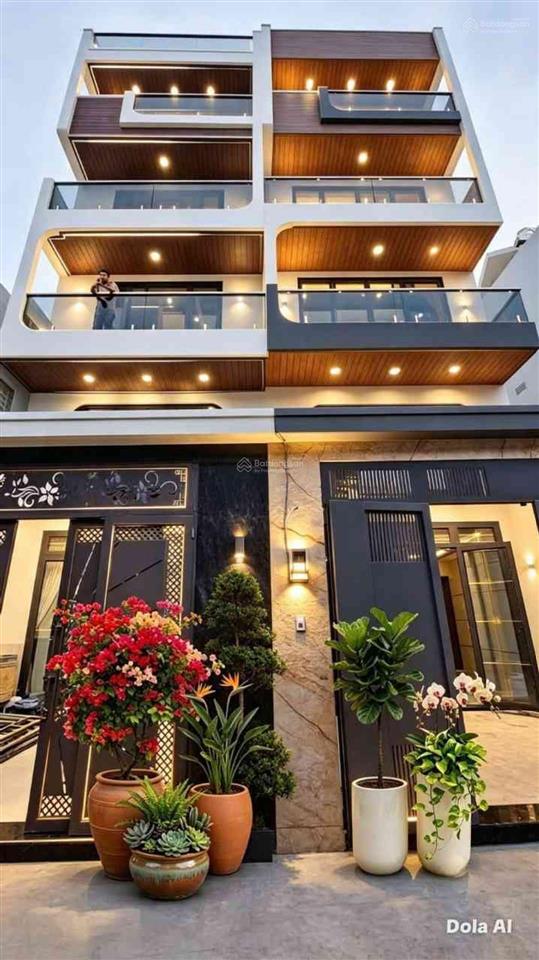 Bán nhà mới keng giáp q. 6 gần chợ phú lâm hẻm xe hơi ngang 5m x 15m  5 tầng  thiết kế hiện đại
