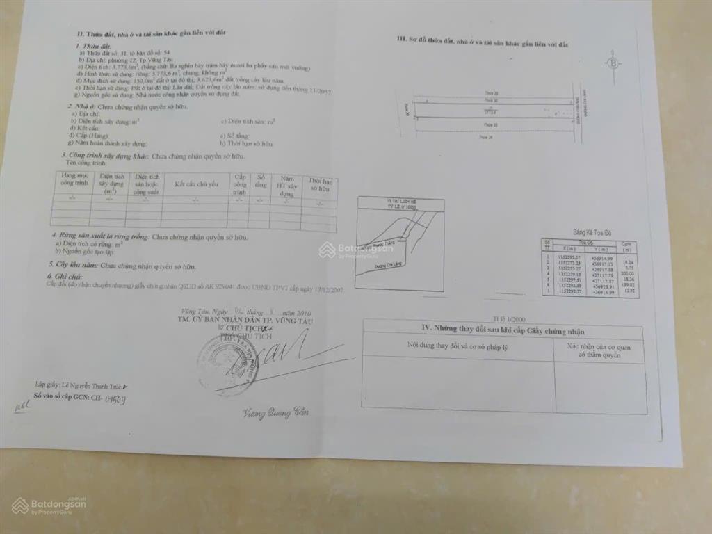 Chính chủ bán nhà đất mặt tiền đường chi lăng, p. phước thắng, tp. hcm