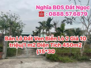 Giá chỉ 10 triệu/1m2 lô đất ven biển lò 2 thích hợp xây homestay