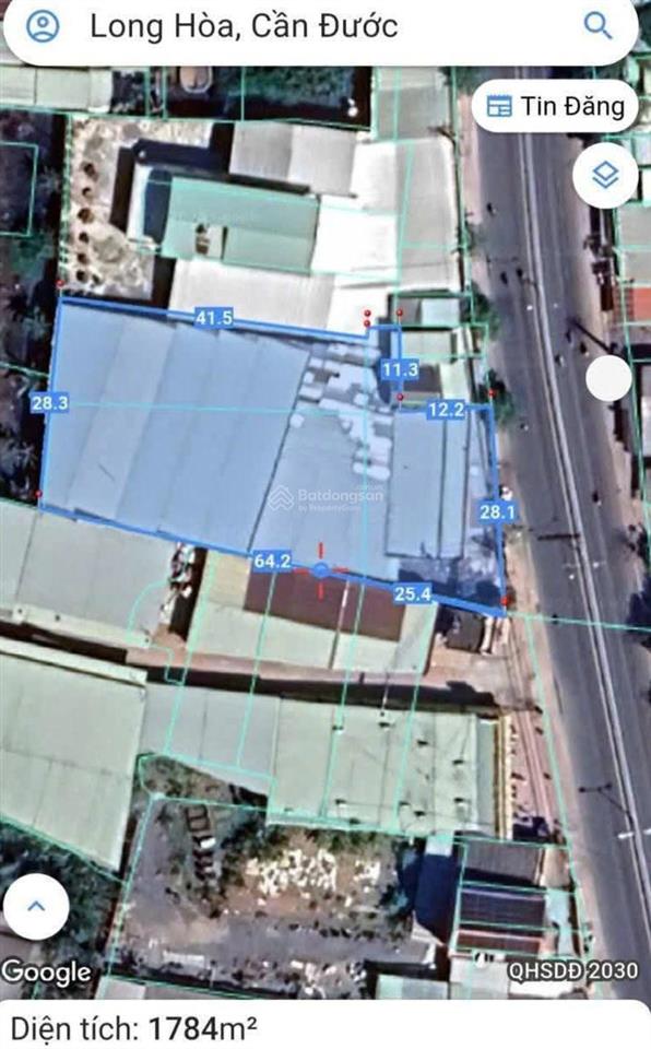 Bán xưởng mặt tiền tl826 chợ rạch kiến long hòa cần đước long an 1.750m2 ngang 28m có xưởng hết đất