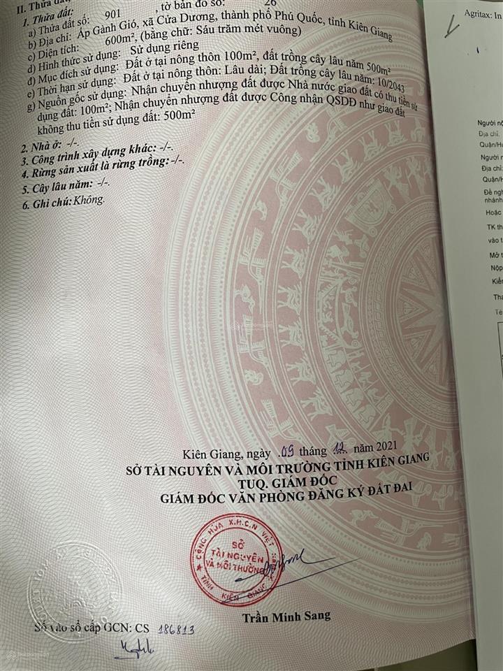 Bán đất nền phú quốc  phường dương đông