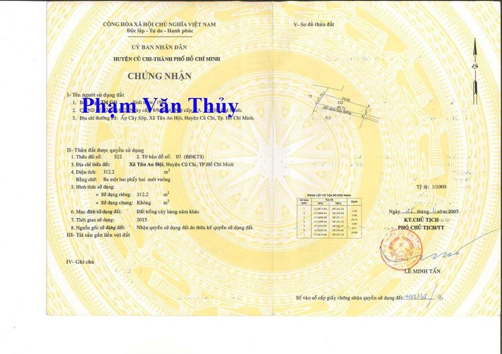 Đất ngộp nh  cc bán gấp đất đẹp tại tân an hội, củ chi