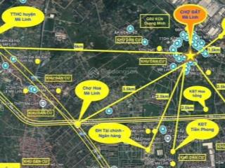 Đất đẹp 100% thổ cư  tổ 6, thôn gia trung, xã quang minh, hn lô 1 dt 50m2, mt5m (lô góc)