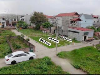 Bán đất dt64m2, mặt tiền 4.2m, lô góc, ngõ ô tô thông  thôn ấp tre, xã quang minh, hn (4.12 tỷ)