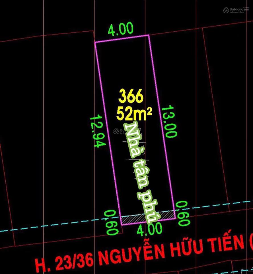 Bán nhà riêng giá siêu hời tại nguyễn hữu tiến, 5,5 tỷ, 56m2, 2pn, 2wc
