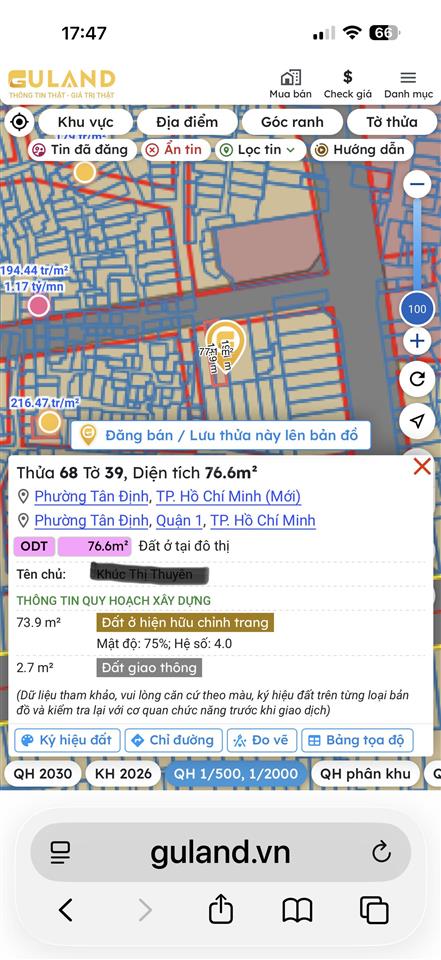 Bán nhà riêng chính chủ 68/31a trần quang khải, q1. 21 tỷ vnd, 76,6m2, 4pn, 5wc