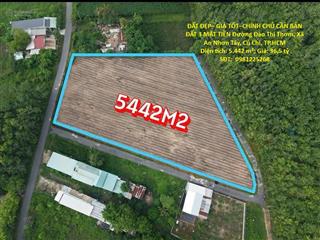 ĐẤT ĐẸP– GIÁ TỐT–CHÍNH CHỦ CẦN BÁN ĐẤT 3 MẶT TIỀN Đường Đào Thị Thơm, Xã An Nhơn Tây, Củ