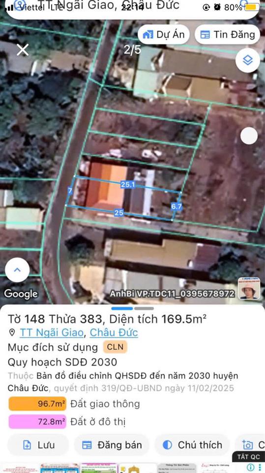 HOT HOT – CHÍNH CHỦ CẦN BÁN ĐẤT TẠI Thị trấn Ngãi Giao, huyện Châu Đức, tỉnh Bà Rịa Vũng