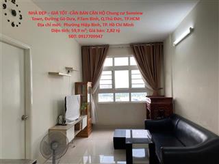 NHÀ ĐẸP – GIÁ TỐT -CẦN BÁN CĂN HỘ Chung cư Sunview Town, Đường Gò Dưa, P.Tam Bình, Q.Thủ