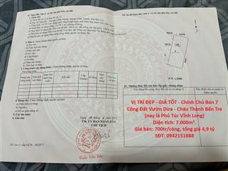 VỊ TRÍ ĐẸP - GIÁ TỐT - Chính Chủ Bán 7 Công Đất Vườn Dừa - Châu Thành Bến Tre