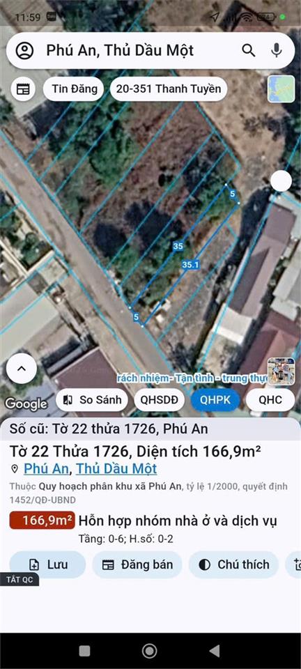 ĐẤT ĐẸP- GIÁ TỐT BÁN NHANH LÔ ĐẤT ĐẦU TƯ LÀ SINH LỜI TẠI thị xã Bến Cát tỉnh Bình Dương
