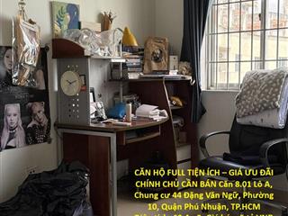 CĂN HỘ FULL TIỆN ÍCH – GIÁ ƯU ĐÃI CHÍNH CHỦ CẦN BÁN  CHUNG CƯ 44 ĐẶNG VĂN NGỮ, PHÚ NHUẬN