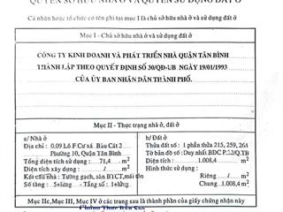 CĂN SHOPHOUSE ĐẸP – GIÁ TỐT  – CHÍNH CHỦ CẦN BÁN chung cư Bàu Cát 2 Tại Dự án Bàu Cát II