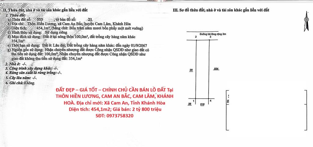ĐẤT ĐẸP – GIÁ TỐT – CHÍNH CHỦ CẦN BÁN LÔ ĐẤT Tại THÔN HIỀN LƯƠNG, CAM AN BẮC, CAM LÂM,