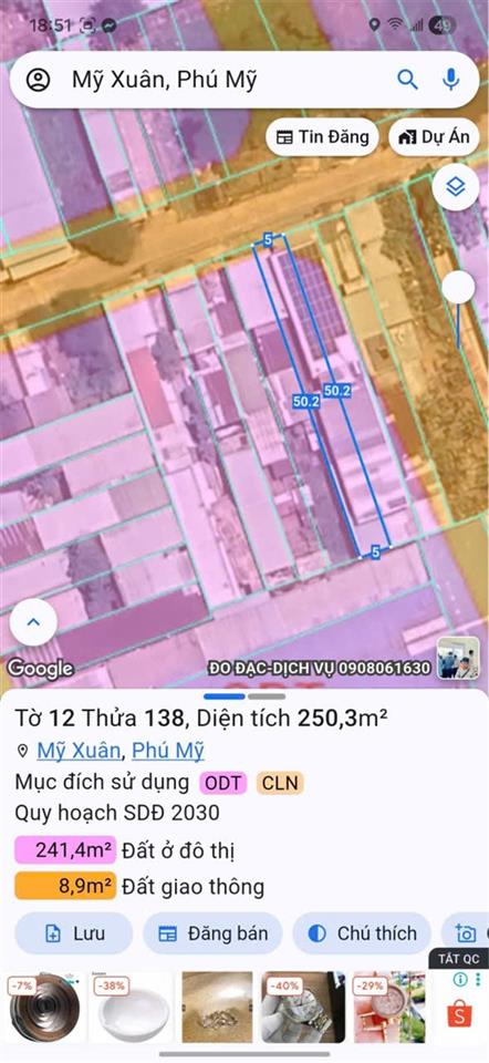 ĐẦU TƯ SINH LỜI - CHÍNH CHỦ Cần Bán Lô Đất Số 12, Nguyễn Văn Huyên, Phường Phú Mỹ, TP Hồ