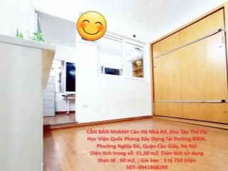 CẦN BÁN NHANH Căn Hộ Nhà A9, Khu Tập Thể Do Học Viện Quốc Phòng Xây Dựng Tại Q. Cầu Giấy,