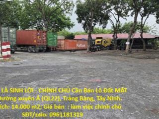 ĐẦU TƯ LÀ SINH LỜI - CHÍNH CHỦ Cần Bán Lô Đất MẶT TIỀN Đường xuyên Á (QL22), Trảng Bàng,