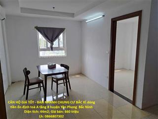 CĂN HỘ GIÁ TỐT - BÁN NHANH CHUNG CƯ BẮC KÌ dòng tiền ổn định toà A tầng 8 huyện Yên Phong