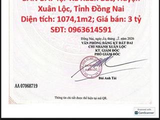 ĐẤT ĐẸP – GIÁ TỐT- CHÍNH CHỦ CẦN BÁN ĐẤT Tại  Xã Xuân Bắc, Huyện Xuân Lộc, Tỉnh Đồng Nai