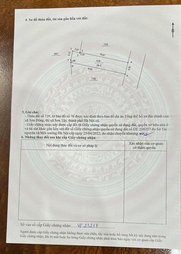 ĐẤT ĐẸP- GIÁ TỐT BÁN NHANH LÔ ĐẤT ĐẦU TƯ LÀ SINH LỜI TẠI TP xã Đoài Phương, TP Hà Nội