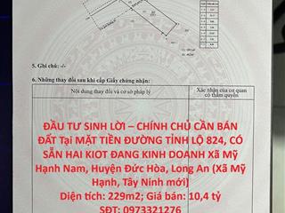 ĐẦU TƯ SINH LỜI – CHÍNH CHỦ CẦN BÁN ĐẤT Tại Xã Mỹ Hạnh Nam, Huyện Đức Hòa, Long An