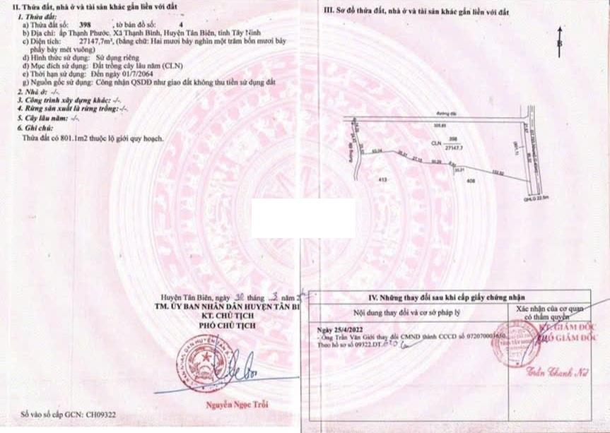 ĐẤT CHÍNH CHỦ - SIÊU ĐẸP 3 MẶT TIỀN Tại Xã Thạnh Bình, Tân Biên, Tây Ninh