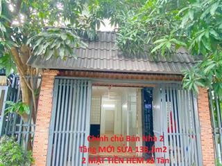 Chính chủ Bán Nhà 2 Tầng MỚI SỬA 138,3m2 -  2 MẶT TIỀN HẺM xã Tân Kiên – Bình Chánh cũ