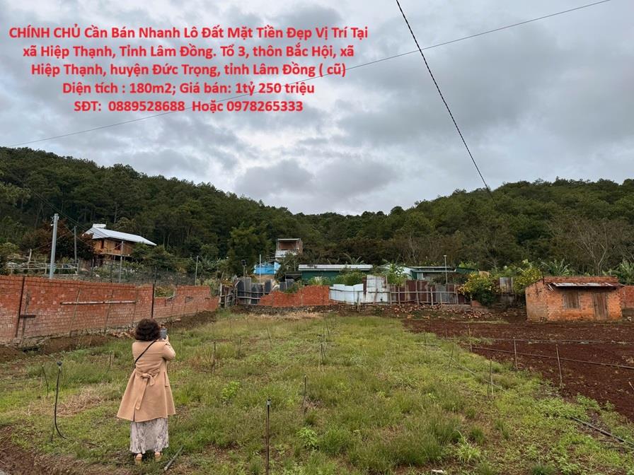 CHÍNH CHỦ Cần Bán Nhanh Lô Đất Mặt Tiền Đẹp Vị Trí Tại Gần Cầu Phi Nôm, xã Hiệp Thạnh,