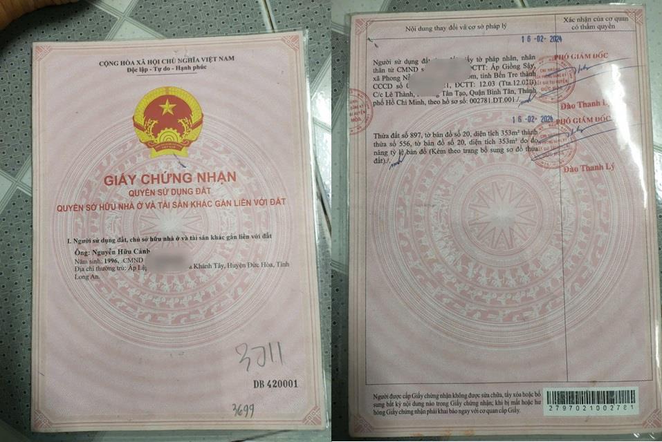ĐẤT ĐẸP- GIÁ TỐT BÁN NHANH LÔ ĐẤT ĐẦU TƯ LÀ SINH LỜI CÓ SẴN NHÀ CẤP 4 TẠI huyện Đức Hòa