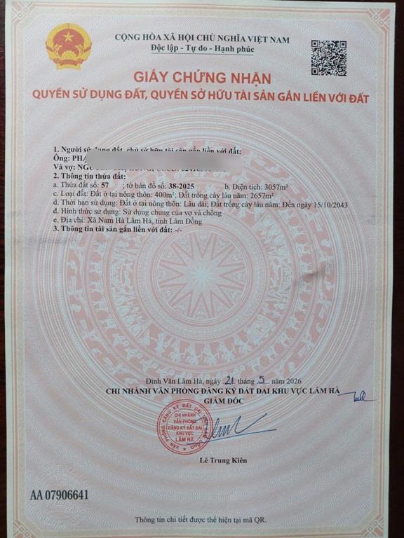 CHÍNH CHỦ CẦN BÁN LÔ ĐẤT SIÊU ĐẸP 4614m2 TẠI XÃ NAM HÀ LÂM HÀ, TỈNH LÂM ĐỒNG (THÍCH HỢP