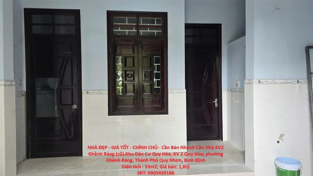 NHÀ ĐẸP - GIÁ TỐT - CHÍNH CHỦ-  Cần Bán Nhanh Căn Nhà KV2 Ghềnh Ráng (cũ).Khu Dân Cư Quy