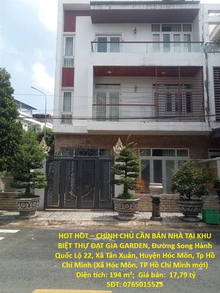HOT HOT – CHÍNH CHỦ CẦN BÁN NHÀ TẠI  Xã Tân Xuân, Huyện Hóc Môn, Tp Hồ Chí Minh